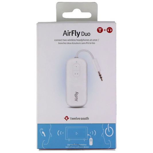 Twelve South AirFly Duo Multi-Device Wireless Bluetooth Transmitter - White TV, Video & Audio Accessories - Audio/Video Transmitters Twelve south    - Simple Cell Bulk Wholesale Pricing - USA Seller