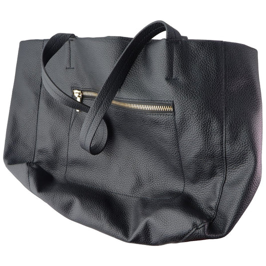 A New Day Faux Leather Purse Handbag with Exterior Zipper - Black/Gold Other Sporting Goods A New Day    - Simple Cell Bulk Wholesale Pricing - USA Seller