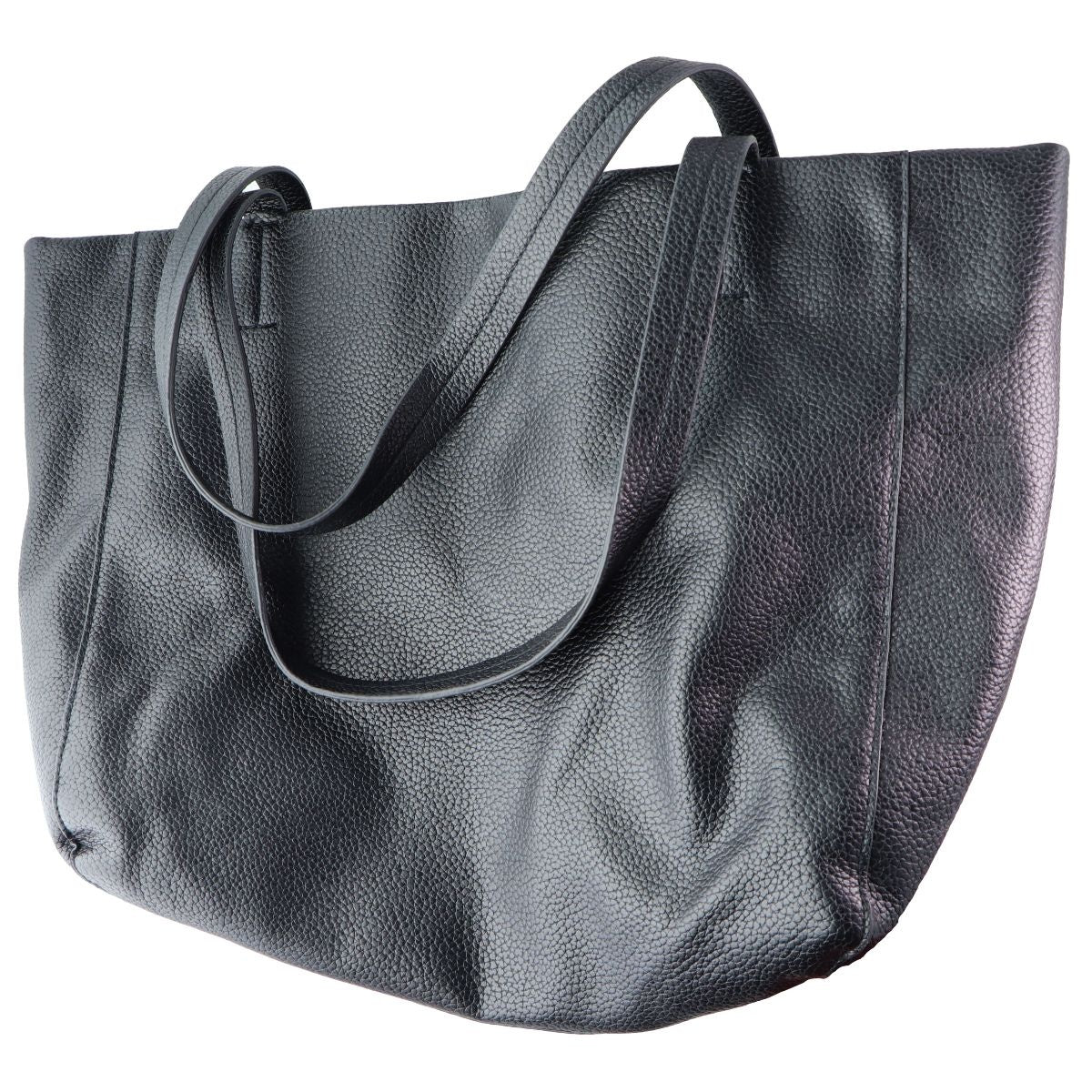 A New Day Faux Leather Purse Handbag with Exterior Zipper - Black/Gold Other Sporting Goods A New Day    - Simple Cell Bulk Wholesale Pricing - USA Seller