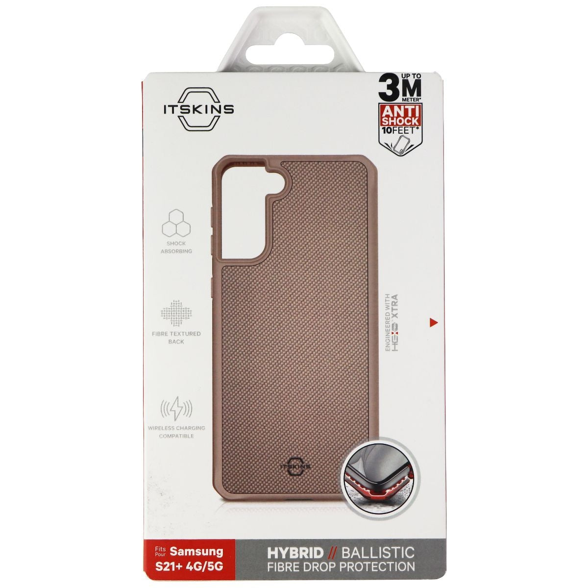 ITSKINS Hybrid Ballistic Case for Samsung Galaxy (S21+) 5G - Sand Cell Phone - Cases, Covers & Skins ITSKINS    - Simple Cell Bulk Wholesale Pricing - USA Seller