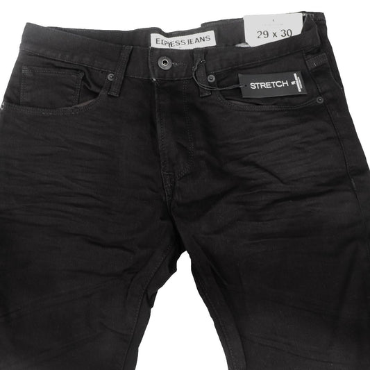 Express Jeans Mens Rocco Slim Fit Skinny Leg / Stretch - (W29 x L30) - Black Other Sporting Goods Express    - Simple Cell Bulk Wholesale Pricing - USA Seller
