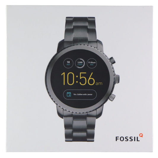 Fossil Q Explorist Gen 3 Stainless Steel 46mm Smartwatch - Smoke Smart Watches Fossil    - Simple Cell Bulk Wholesale Pricing - USA Seller