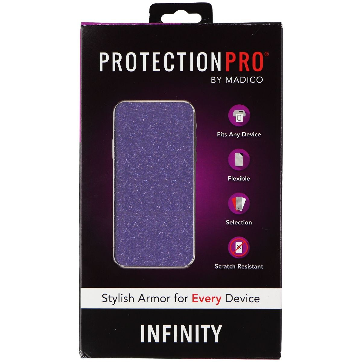 Madico Protection Pro Custom Device Protection Film - Purple Sparkle 10 Pack Cell Phone - Other Accessories Madico    - Simple Cell Bulk Wholesale Pricing - USA Seller