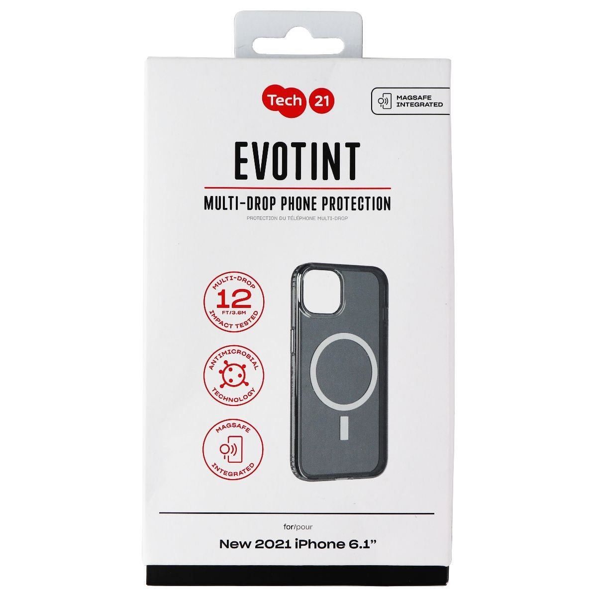 Tech21 Evo Tint Series For Magsafe Hard Case for Apple iPhone13 / 14 - Ash Black Cell Phone - Cases, Covers & Skins Tech21    - Simple Cell Bulk Wholesale Pricing - USA Seller