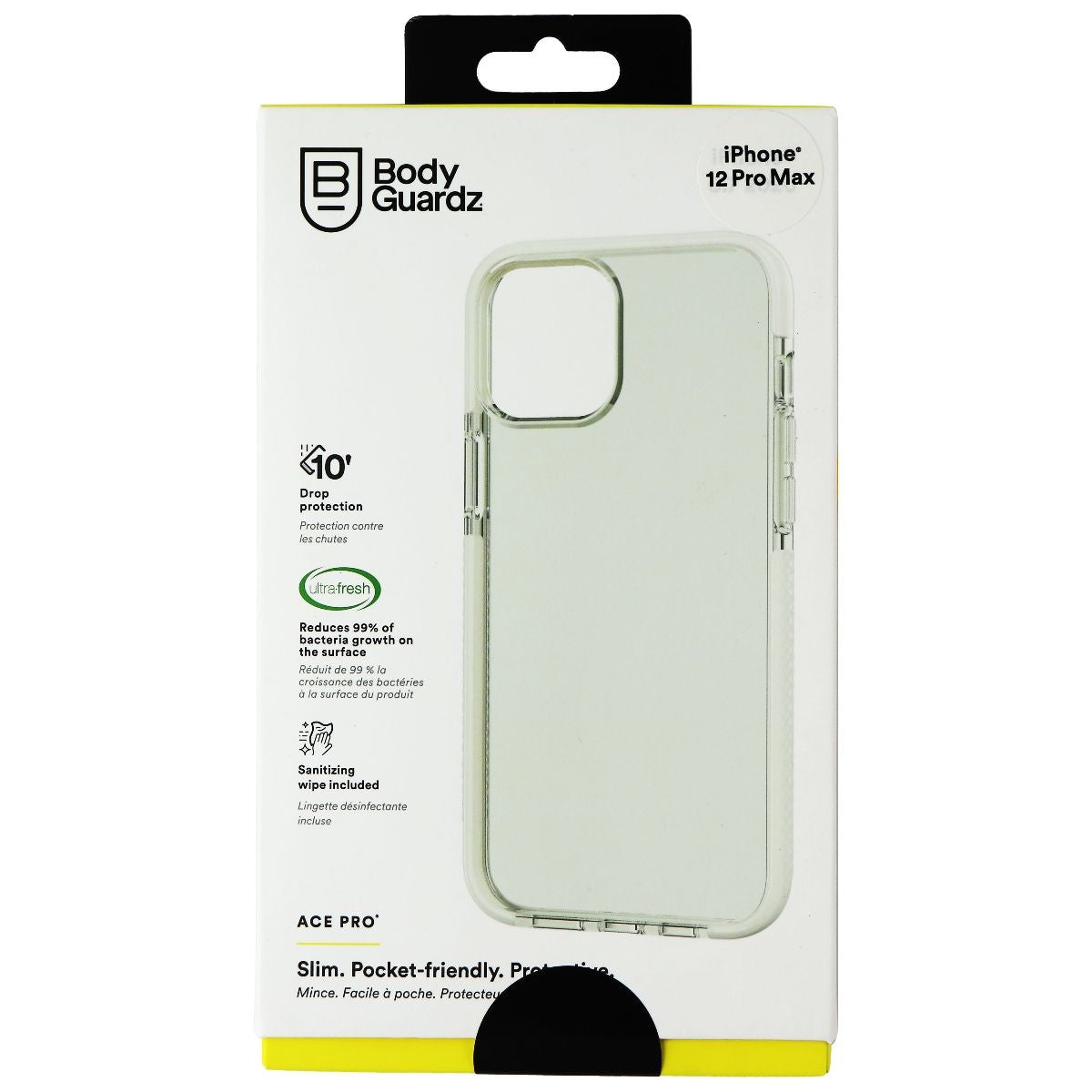 Bodyguardz Ace Pro Case For iPhone 12 Pro Max (Clear/White) Cell Phone - Cases, Covers & Skins BODYGUARDZ    - Simple Cell Bulk Wholesale Pricing - USA Seller