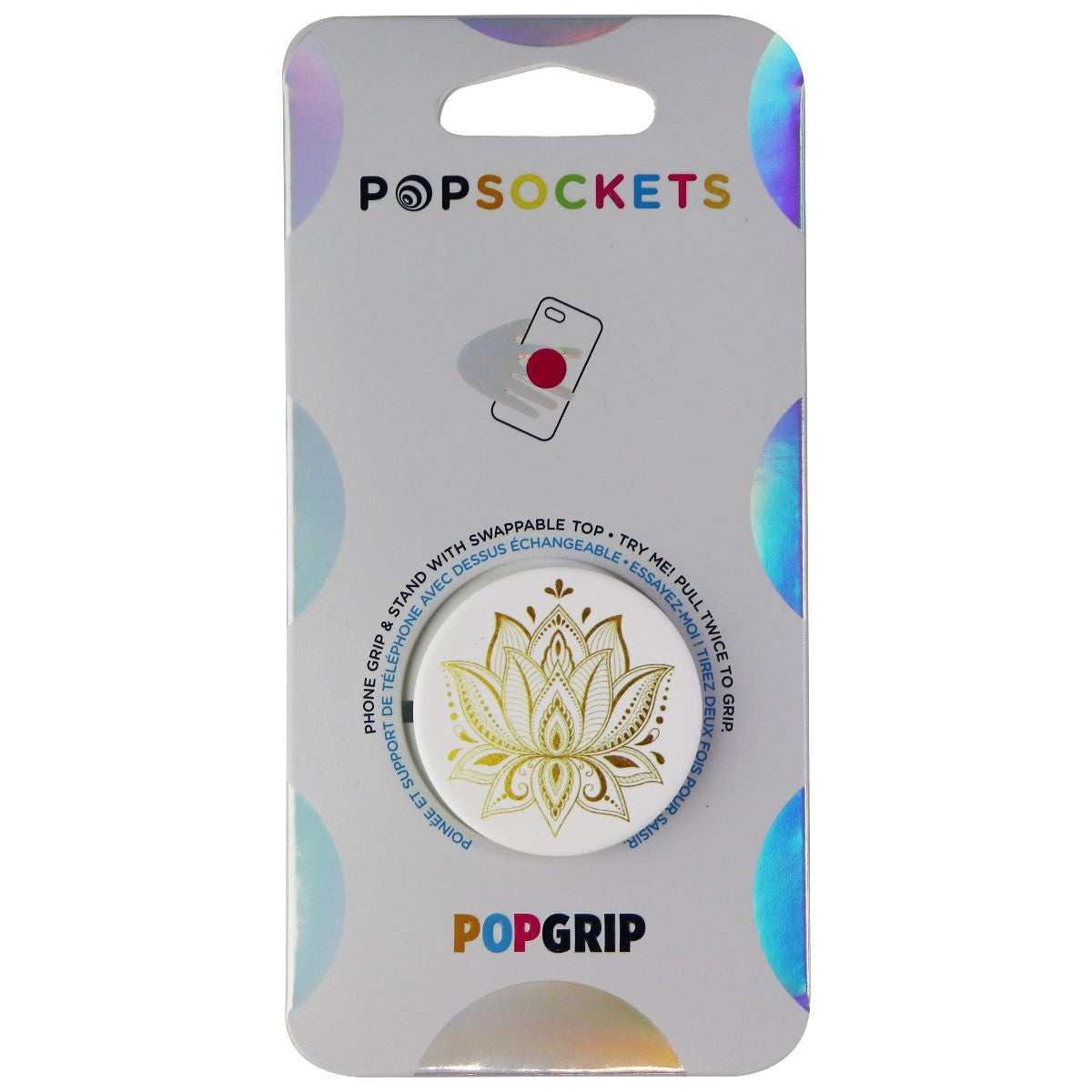 PopSockets PopGrip Expanding Stand and Grip with Swappable Top - Golden Prana Cell Phone - Mounts & Holders PopSockets    - Simple Cell Bulk Wholesale Pricing - USA Seller