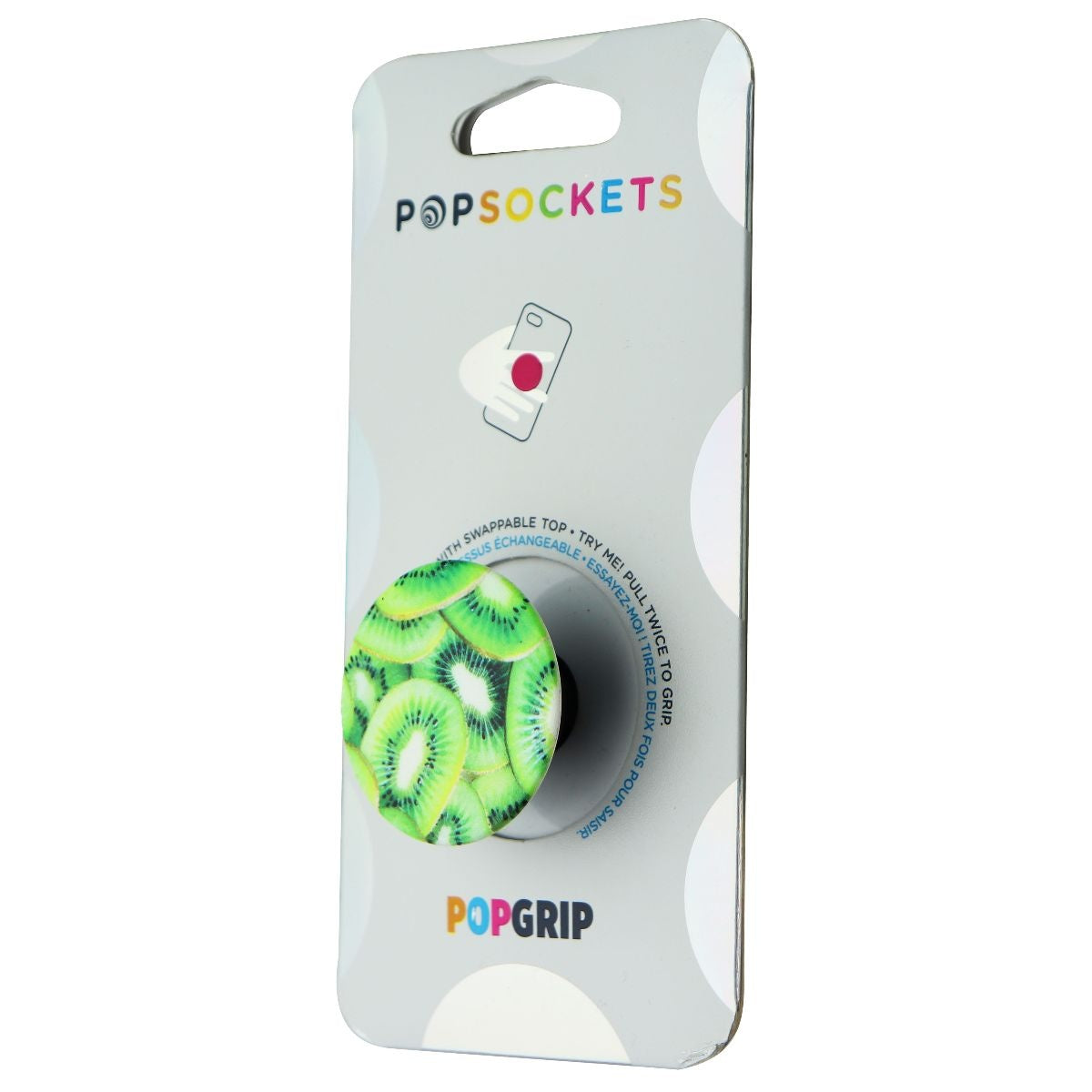 PopSockets PopGrip - Expanding Stand and Grip with Swappable Top - Kiwi Kraze Cell Phone - Mounts & Holders PopSockets    - Simple Cell Bulk Wholesale Pricing - USA Seller