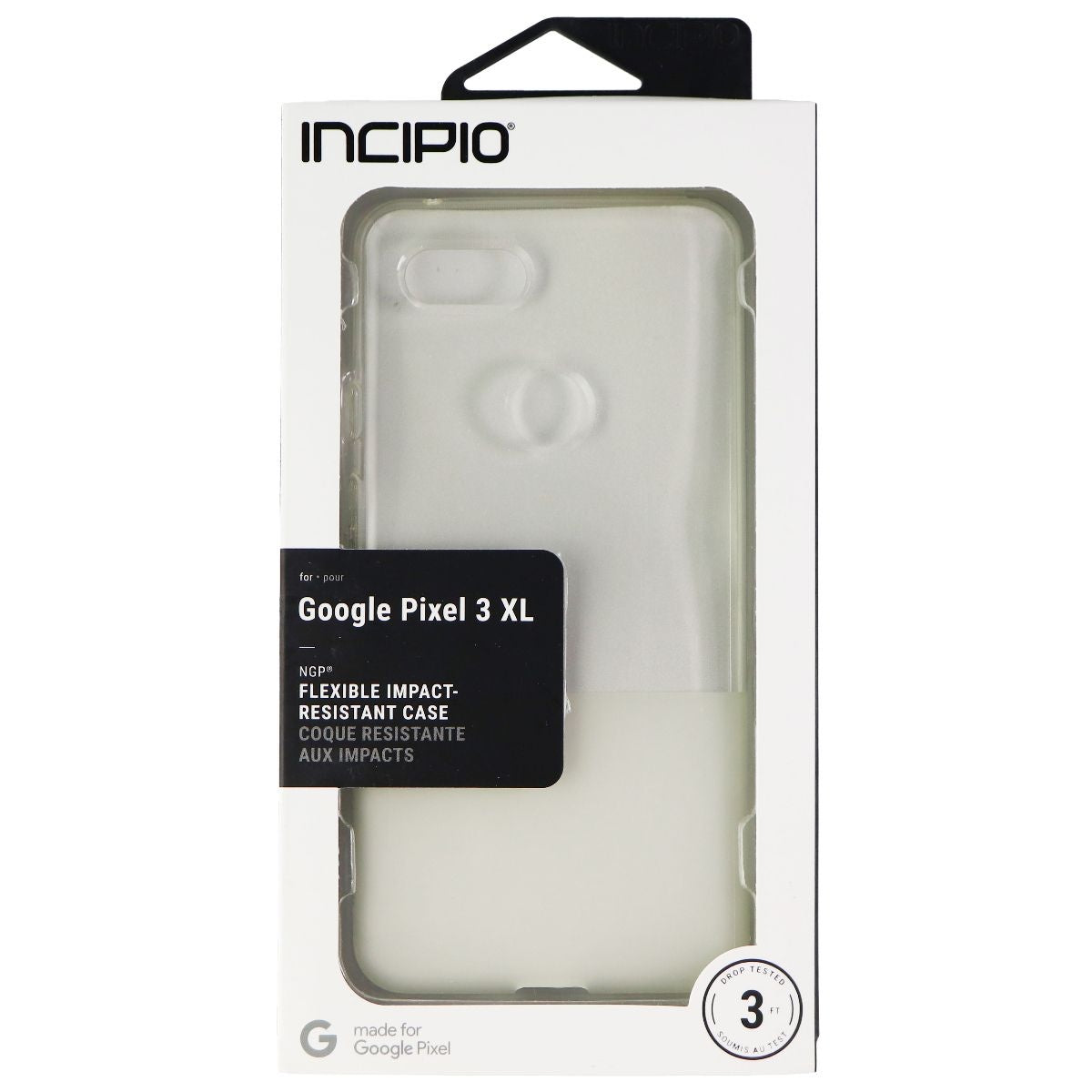 Incipio NGP Series Flexible Gel Case for Google Pixel 3 XL - Clear/Frost Cell Phone - Cases, Covers & Skins Incipio    - Simple Cell Bulk Wholesale Pricing - USA Seller
