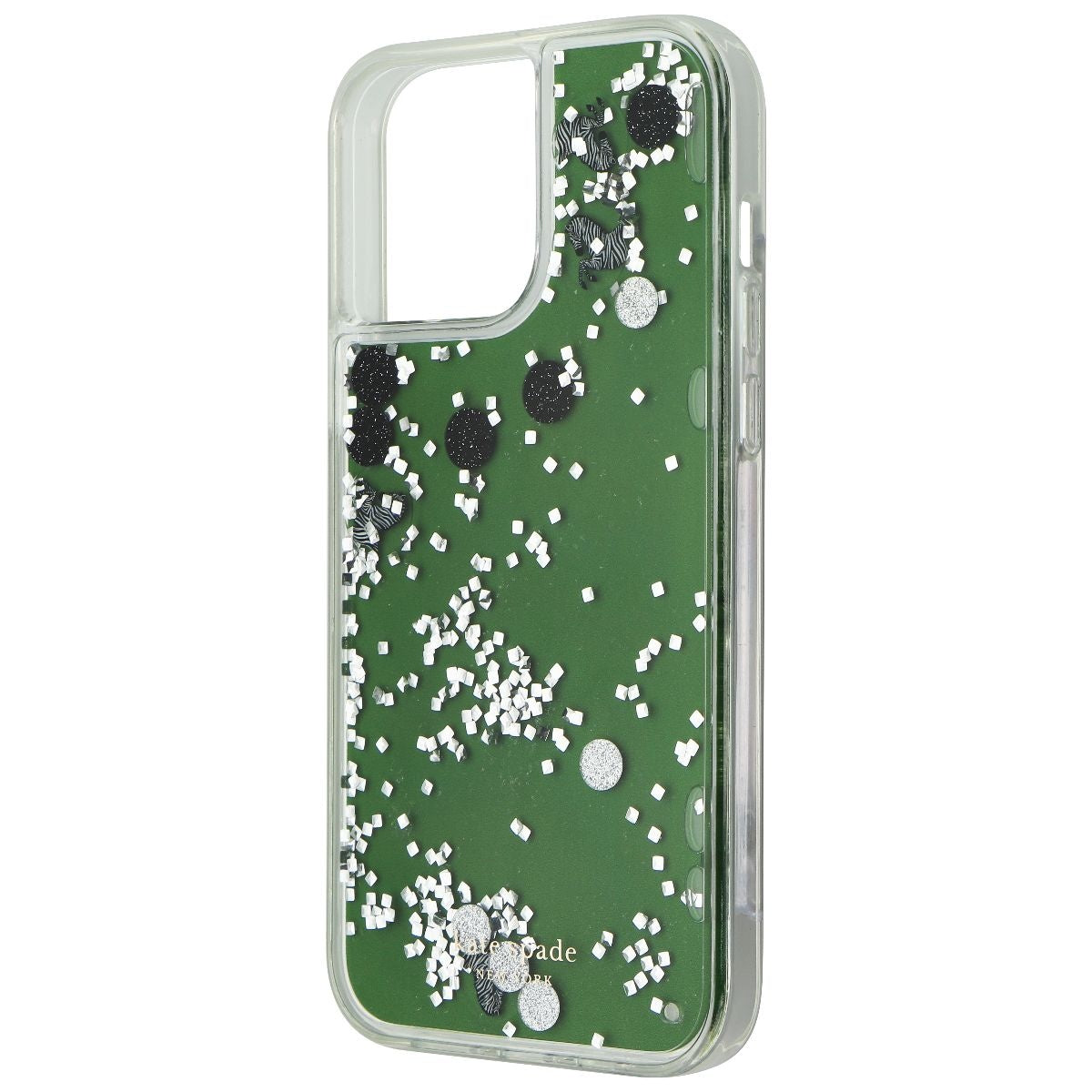 Kate Spade Zebra Liquid Glitter Series Case for iPhone 13 Pro Max - Black Multi Cell Phone - Cases, Covers & Skins Kate Spade    - Simple Cell Bulk Wholesale Pricing - USA Seller