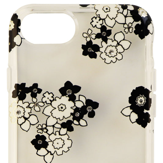 Kate Spade New York Hardshell Case for iPhone 8 and 7 - Clear/Blk White Flowers Cell Phone - Cases, Covers & Skins Kate Spade    - Simple Cell Bulk Wholesale Pricing - USA Seller