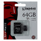 Kingston 64GB Micro SDXC Class 10 Memory Card with SD Adapter Cell Phone - Memory Cards Kingston    - Simple Cell Bulk Wholesale Pricing - USA Seller