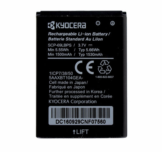 Genuine OEM Kyocera SCP-69LBPS Replacement 1500mAh Battery DuraXTP DuraXE DuraXA Cell Phone - Batteries Kyocera    - Simple Cell Bulk Wholesale Pricing - USA Seller