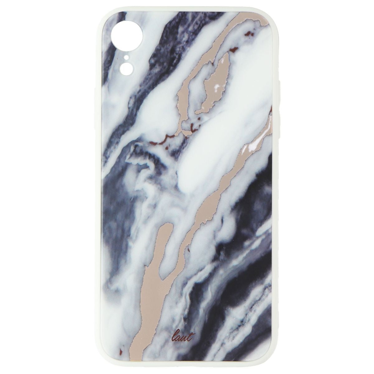 LAUT Mineral Tempered Glass Case for Apple iPhone XR - Marble White Cell Phone - Cases, Covers & Skins Laut    - Simple Cell Bulk Wholesale Pricing - USA Seller