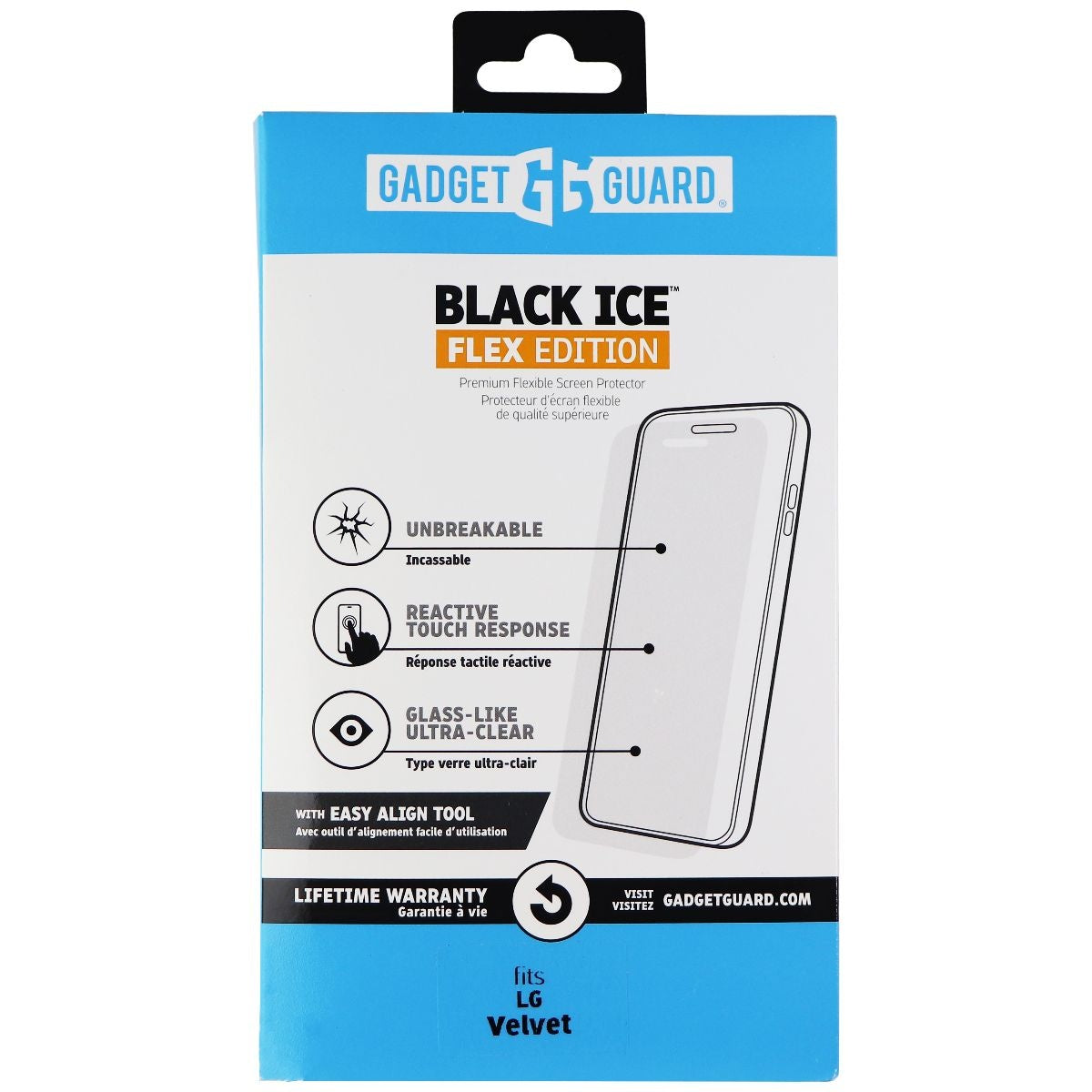 Gadget Guard Black Ice Flex Edition Flexible Screen Protector for LG Velvet Cell Phone - Screen Protectors Gadget Guard    - Simple Cell Bulk Wholesale Pricing - USA Seller