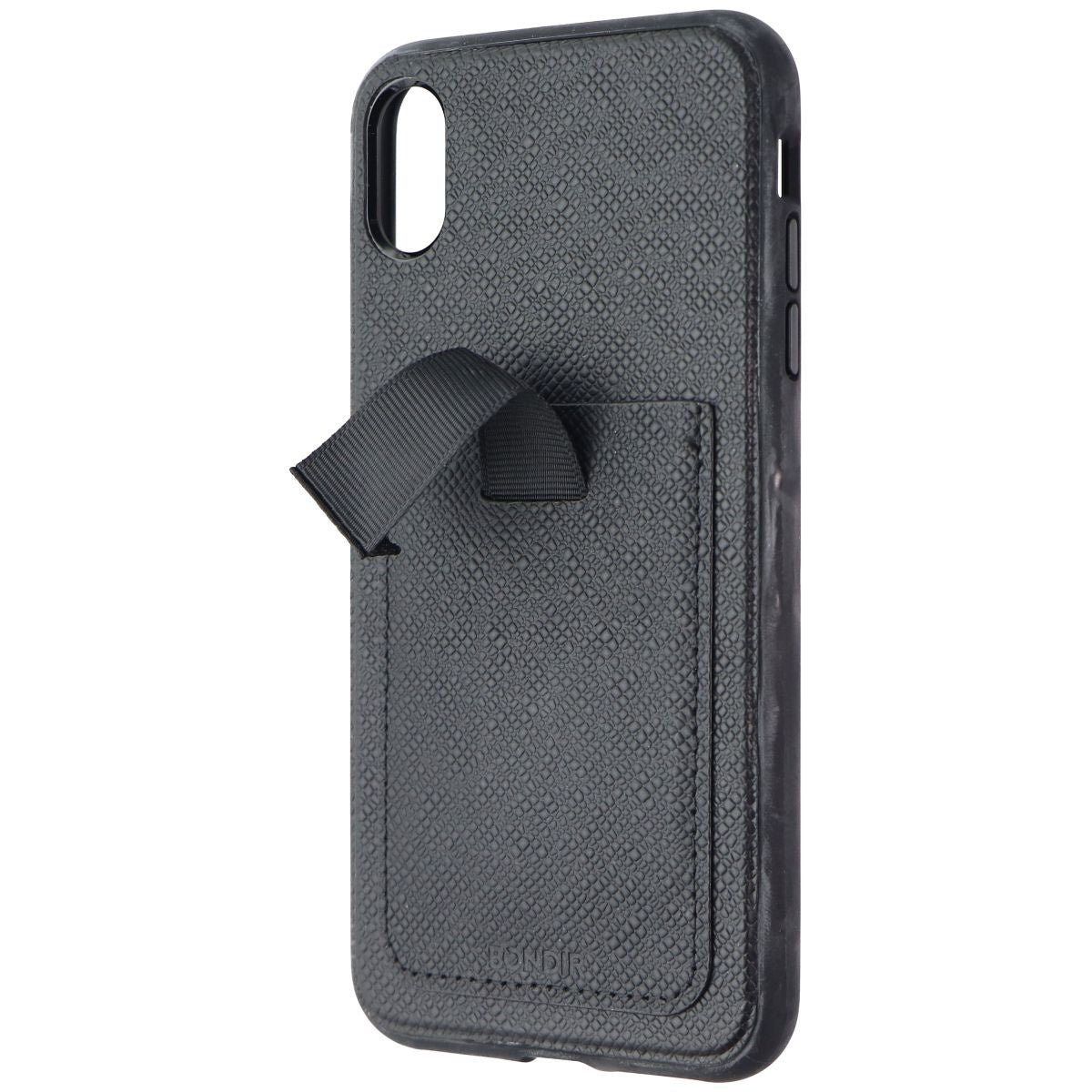 BONDIR Leather Series Hard Case with Card Pocket for iPhone Xs Max - Black Cell Phone - Cases, Covers & Skins Bondir    - Simple Cell Bulk Wholesale Pricing - USA Seller