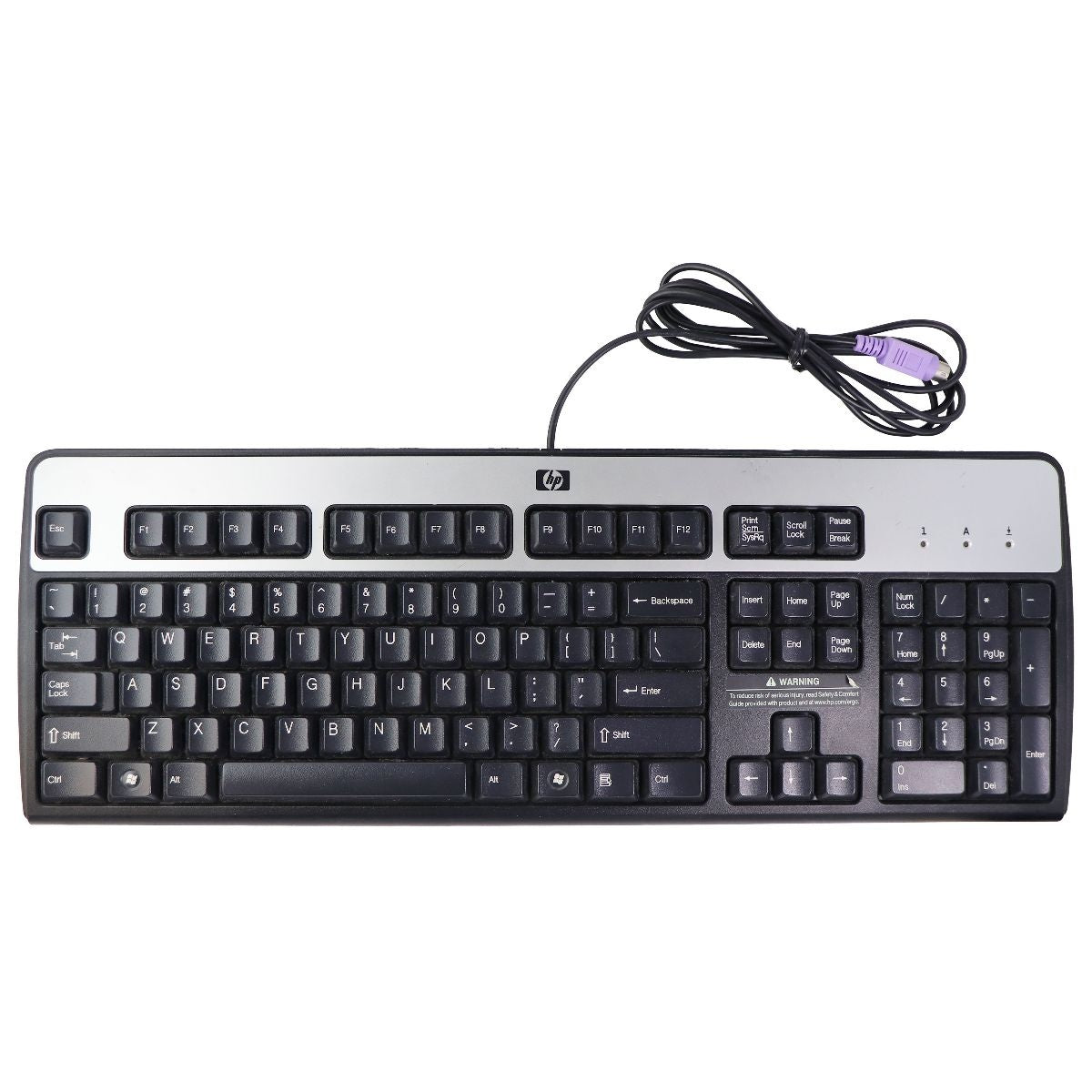 HP Original OEM PS/2 Computer Keyboard for Windows - Black/Silver (SK-2880) Gaming/Console - Keyboards & Keypads HP    - Simple Cell Bulk Wholesale Pricing - USA Seller