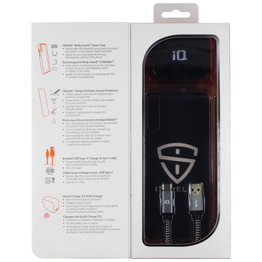 iQ Grab & Go Essentials Charger and Case Kit for Samsung Galaxy A50 - Clear Cell Phone - Cases, Covers & Skins iQ    - Simple Cell Bulk Wholesale Pricing - USA Seller
