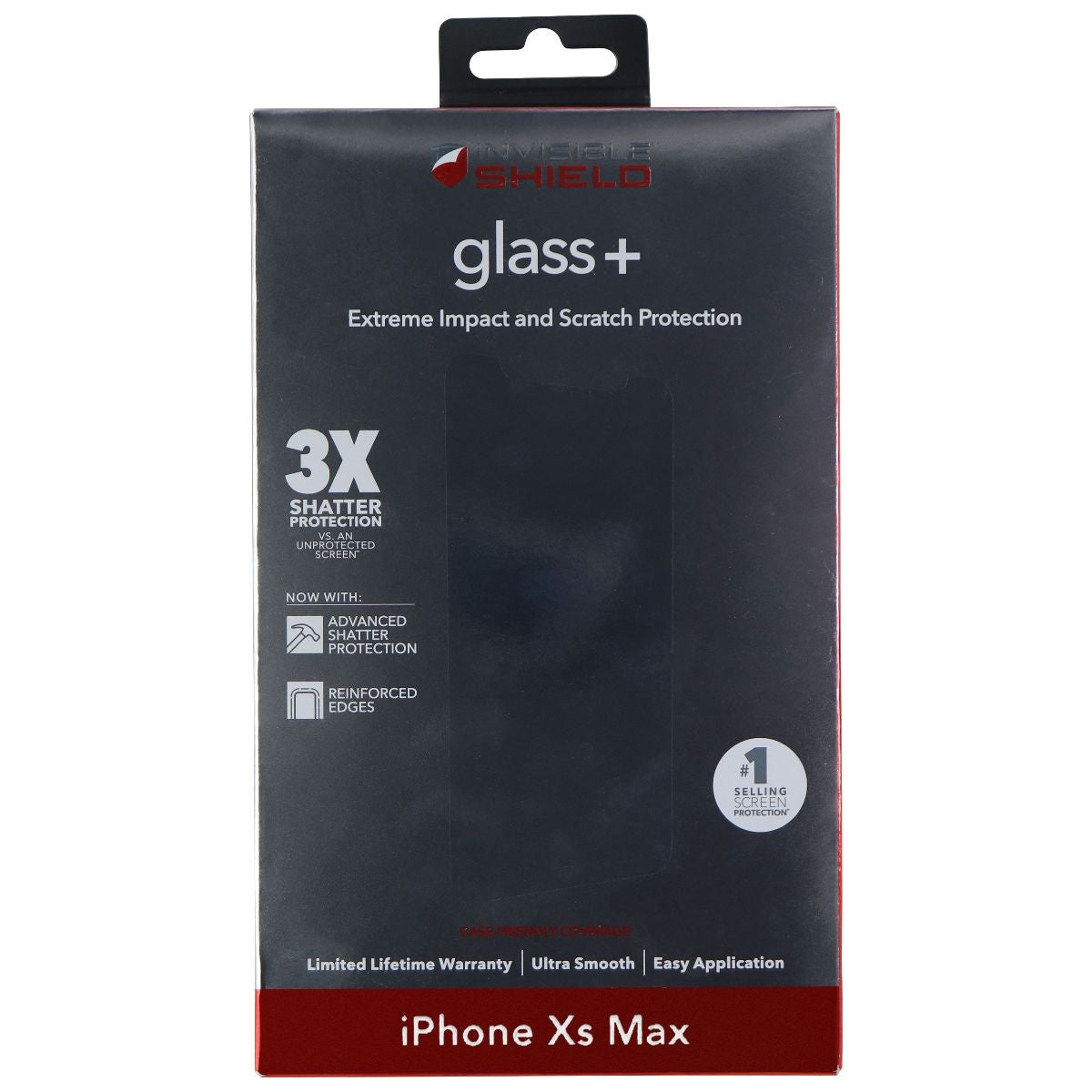 ZAGG InvisibleShield (Glass+) Screen Protector for Apple iPhone Xs Max - Clear Cell Phone - Screen Protectors Zagg    - Simple Cell Bulk Wholesale Pricing - USA Seller
