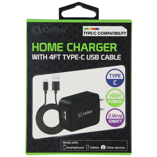 Cellet Home Charger + USB-C Cable (4FT) - White Cell Phone - Chargers & Cradles Cellet    - Simple Cell Bulk Wholesale Pricing - USA Seller