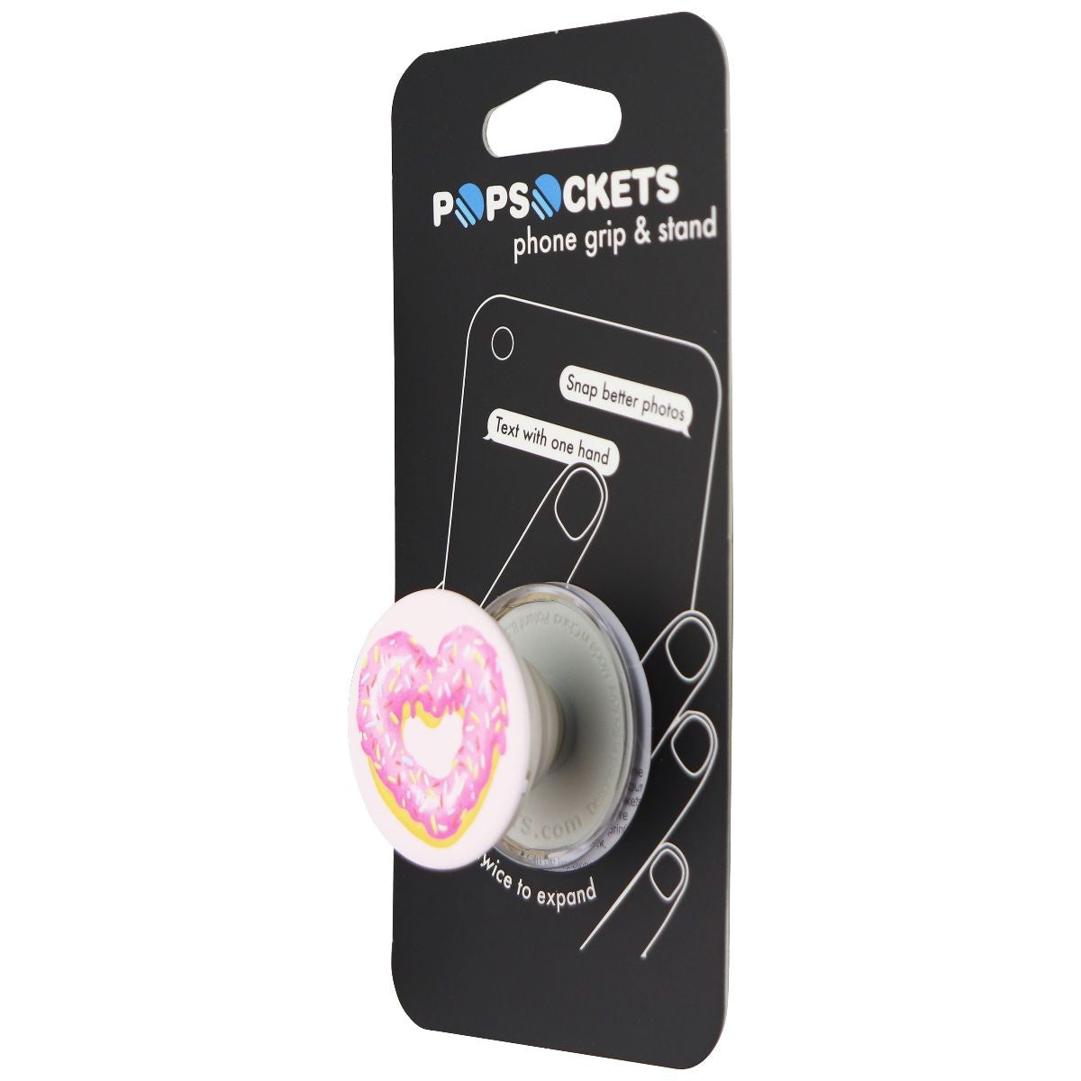 PopSockets: Collapsible Grip & Stand for Phones/Tablets - Strawberry Heart Donut Cell Phone - Mounts & Holders PopSockets    - Simple Cell Bulk Wholesale Pricing - USA Seller