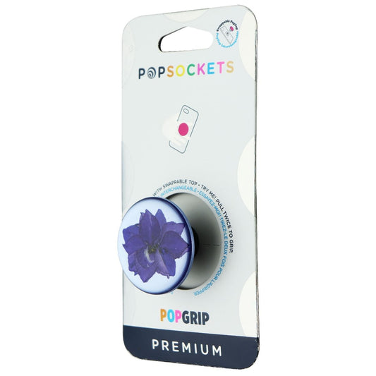 PopSockets Swappable PopGrip Stand & Grip - Pressed Flower Larkspur Purple Cell Phone - Mounts & Holders PopSockets    - Simple Cell Bulk Wholesale Pricing - USA Seller