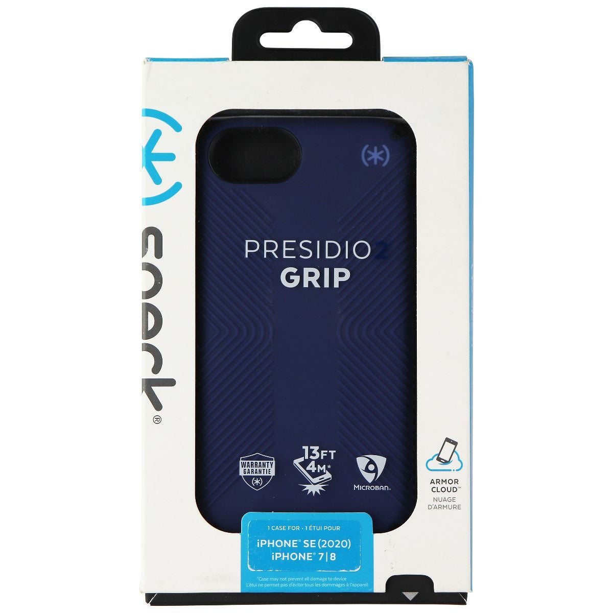 Speck Presidio2 Grip Case for iPhone SE (3rd/2nd Gen)/8/7 - Coastal Blue/Black Cell Phone - Cases, Covers & Skins Speck    - Simple Cell Bulk Wholesale Pricing - USA Seller