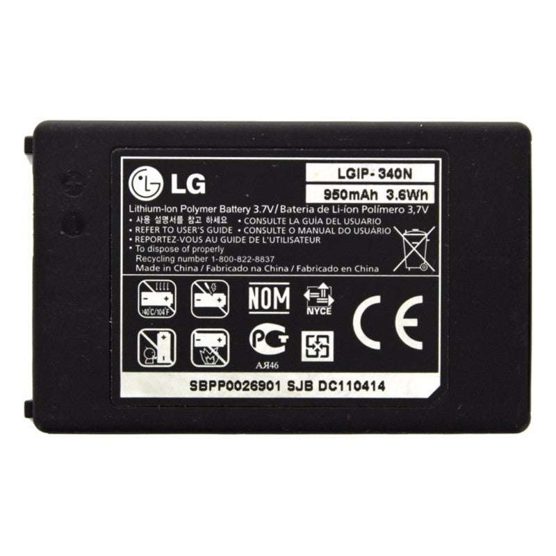 OEM LG LGIP-340N 950 mAh Replacement Battery for LG GR500 Rumor 2 Tritan Cell Phone - Batteries LG    - Simple Cell Bulk Wholesale Pricing - USA Seller