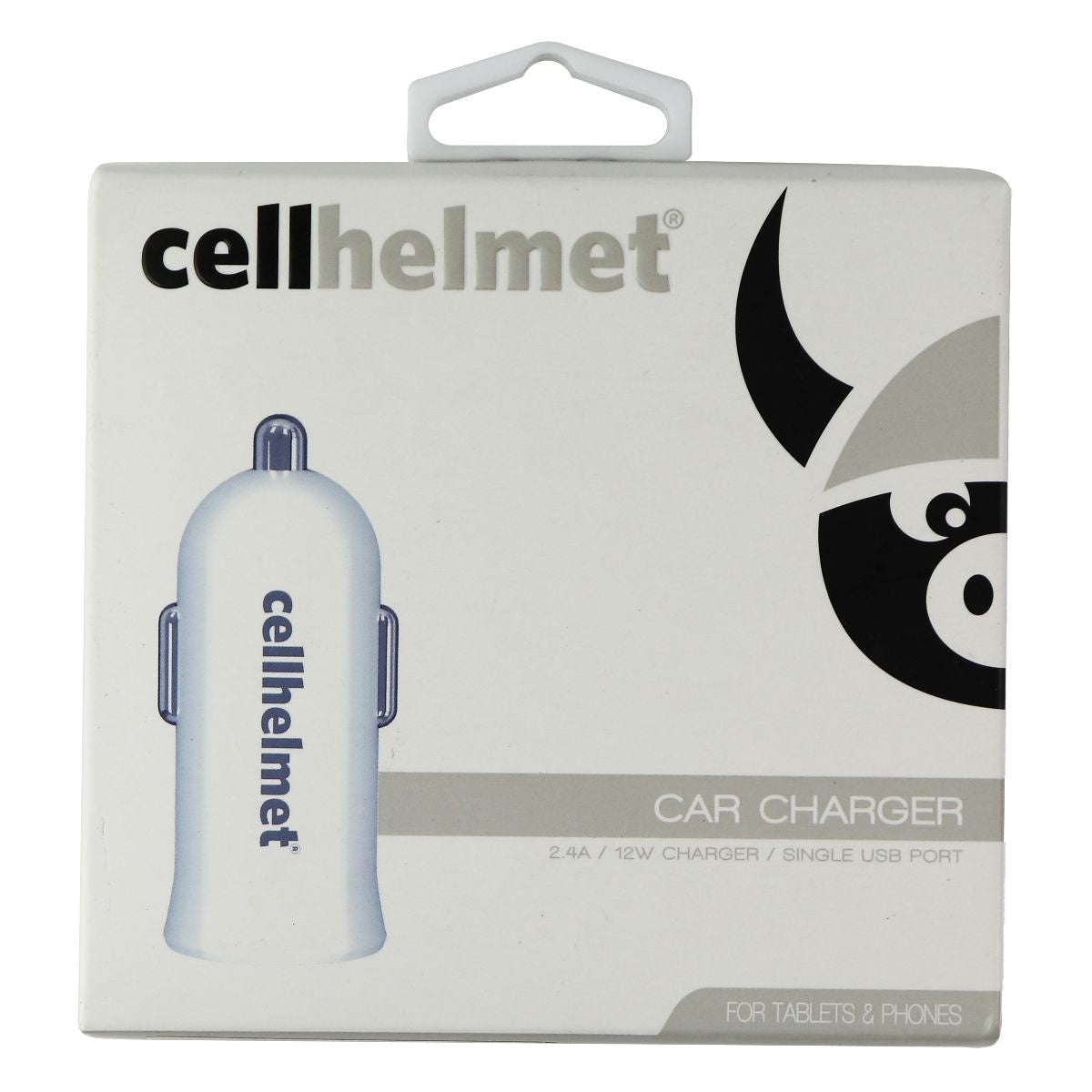 CellHelmet USB Single Port Car Charger (2.4A/12W) - White Cell Phone - Chargers & Cradles CellHelmet    - Simple Cell Bulk Wholesale Pricing - USA Seller