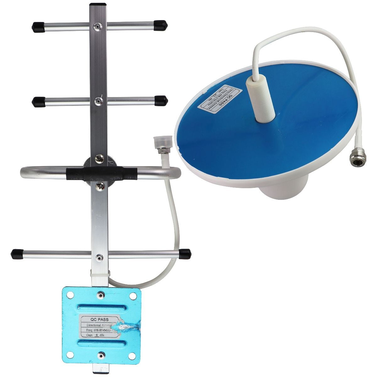 Phonelex Cell Phone Signal Booster Kit with Ceiling & Yagi Antenna - White Cell Phone - Signal Boosters Phonelex    - Simple Cell Bulk Wholesale Pricing - USA Seller