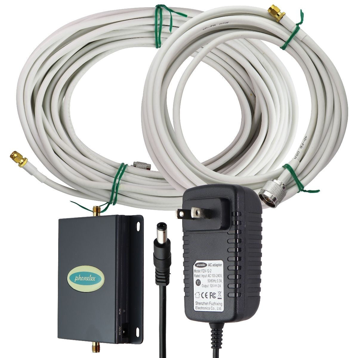 Phonelex Cell Phone Signal Booster Kit with Ceiling & Yagi Antenna - White Cell Phone - Signal Boosters Phonelex    - Simple Cell Bulk Wholesale Pricing - USA Seller