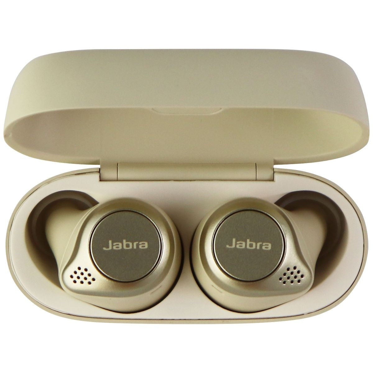 Jabra Elite 75t True Wireless Earbuds with Charging Case - Gold Beige Portable Audio - Headphones Jabra    - Simple Cell Bulk Wholesale Pricing - USA Seller