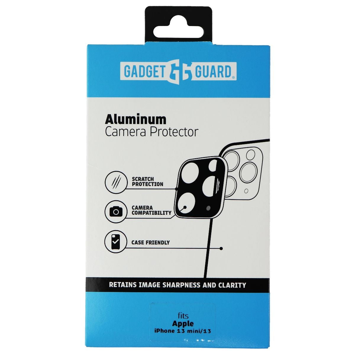 Gadget Guard Aluminum Camera Protector for Apple iPhone 13 mini and 13 - Black Cell Phone - Screen Protectors Gadget Guard    - Simple Cell Bulk Wholesale Pricing - USA Seller