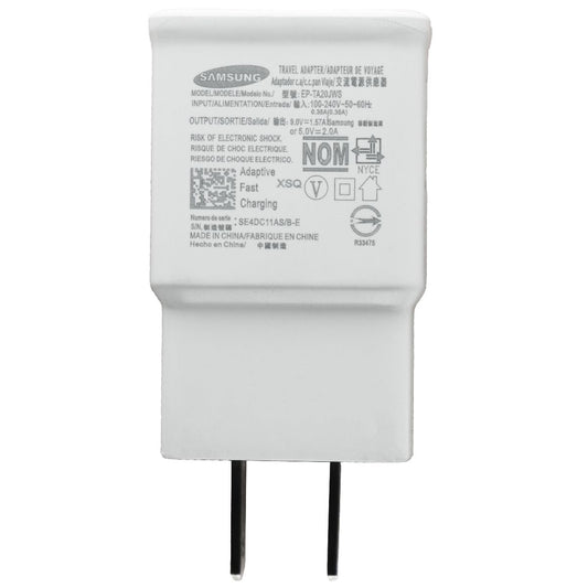 Samsung Adaptive Fast Charger - White (EP-TA20JWS) Cell Phone - Chargers & Cradles Samsung    - Simple Cell Bulk Wholesale Pricing - USA Seller