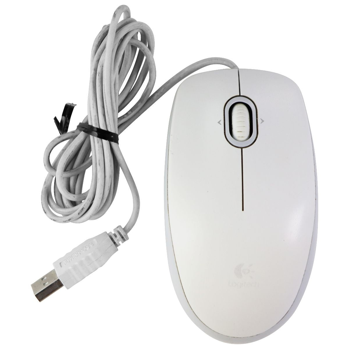 Logitech M110 Wired USB Optical Mouse for Windows PC & More - White/Gray Keyboards/Mice - Mice, Trackballs & Touchpads Logitech    - Simple Cell Bulk Wholesale Pricing - USA Seller