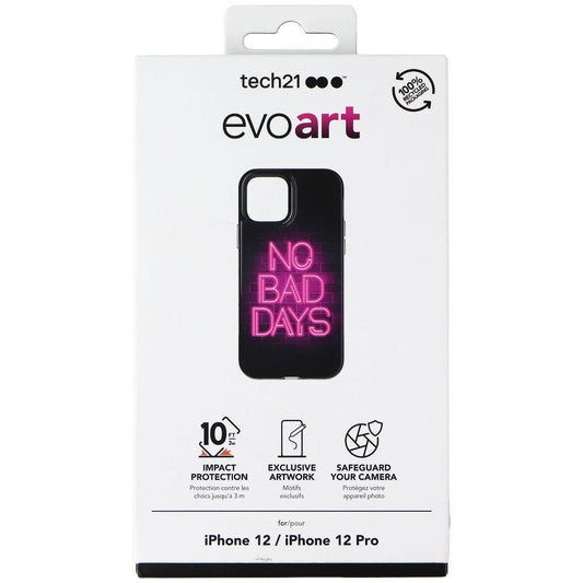 Tech21 EvoArt Case for Apple iPhone 12 and iPhone 12 Pro - Black / No Bad Days Cell Phone - Cases, Covers & Skins Tech21    - Simple Cell Bulk Wholesale Pricing - USA Seller