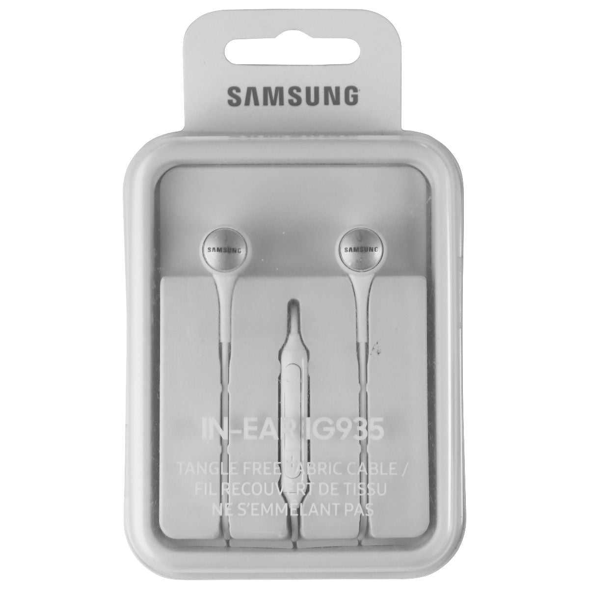 Samsung IG935 Wired 3.5mm In-Ear Tangle Free Cable Headphones - White Portable Audio - Headphones Samsung    - Simple Cell Bulk Wholesale Pricing - USA Seller