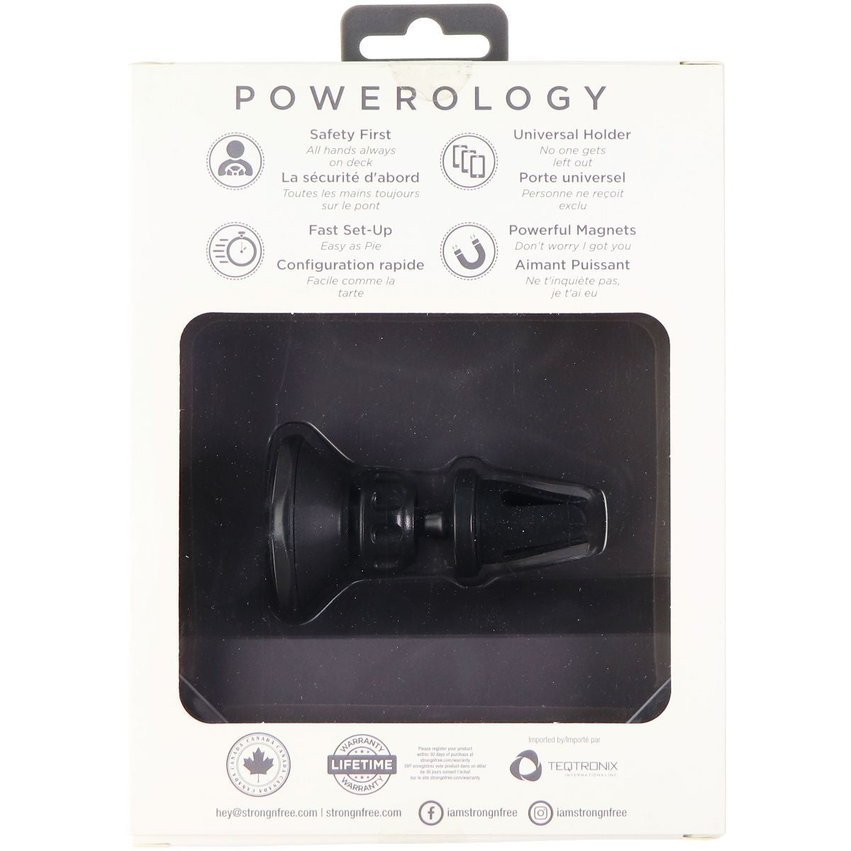 Powerology Vent Magnet Mount with 360 Degree Rotation - Black Cell Phone - Mounts & Holders Powerology    - Simple Cell Bulk Wholesale Pricing - USA Seller