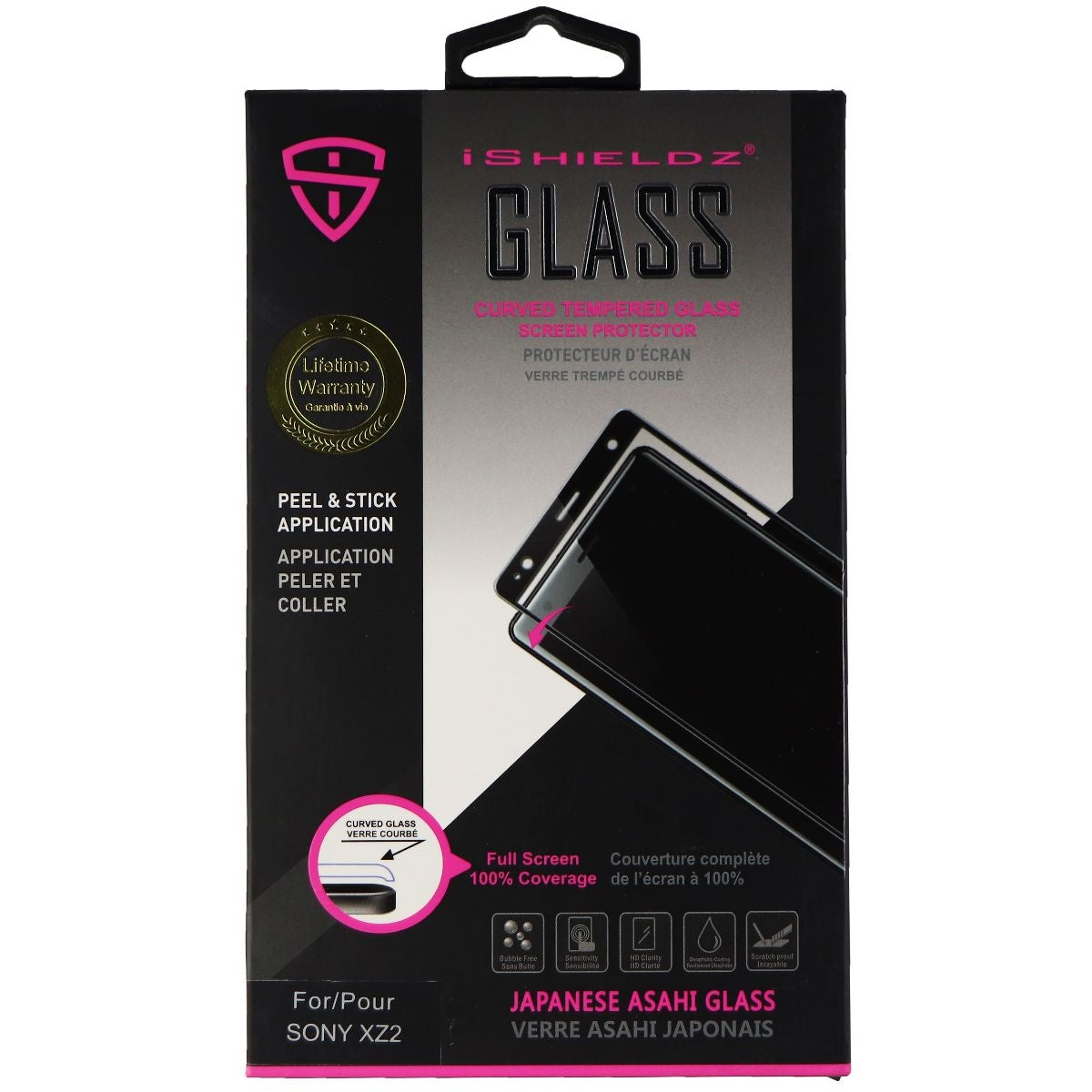 iShieldz Asahi Glass Screen Protector for Sony Xperia XZ2 - Black Cell Phone - Cases, Covers & Skins iShieldz    - Simple Cell Bulk Wholesale Pricing - USA Seller