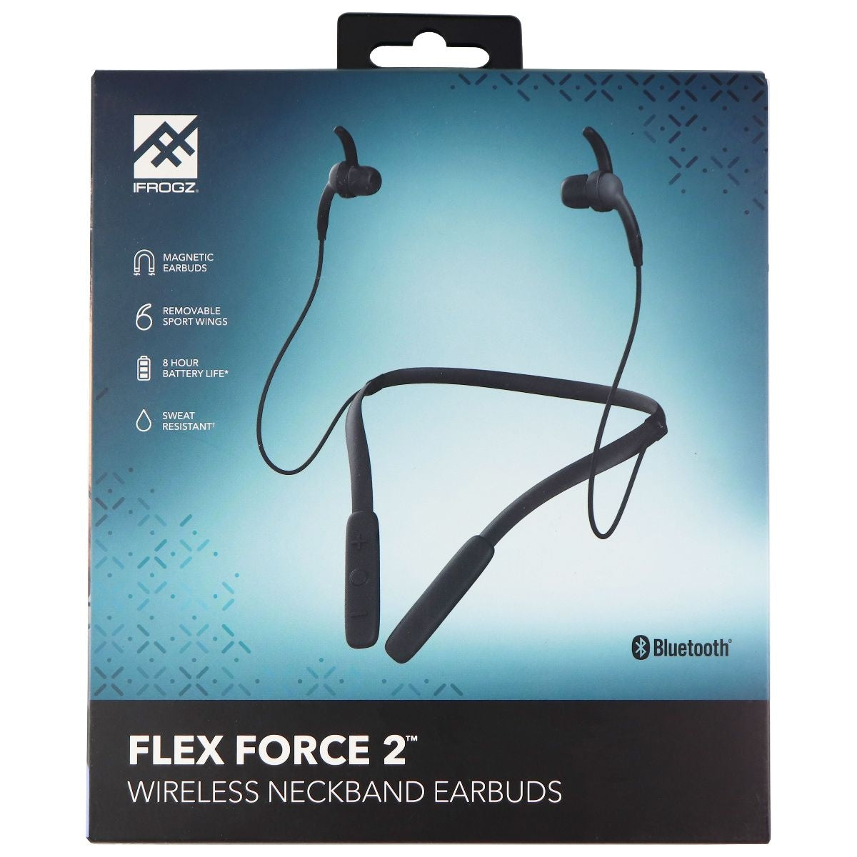 iFrogz Flex Force 2 In-Ear Bluetooth Headphones - Black and Gray Portable Audio - Headphones iFrogz    - Simple Cell Bulk Wholesale Pricing - USA Seller