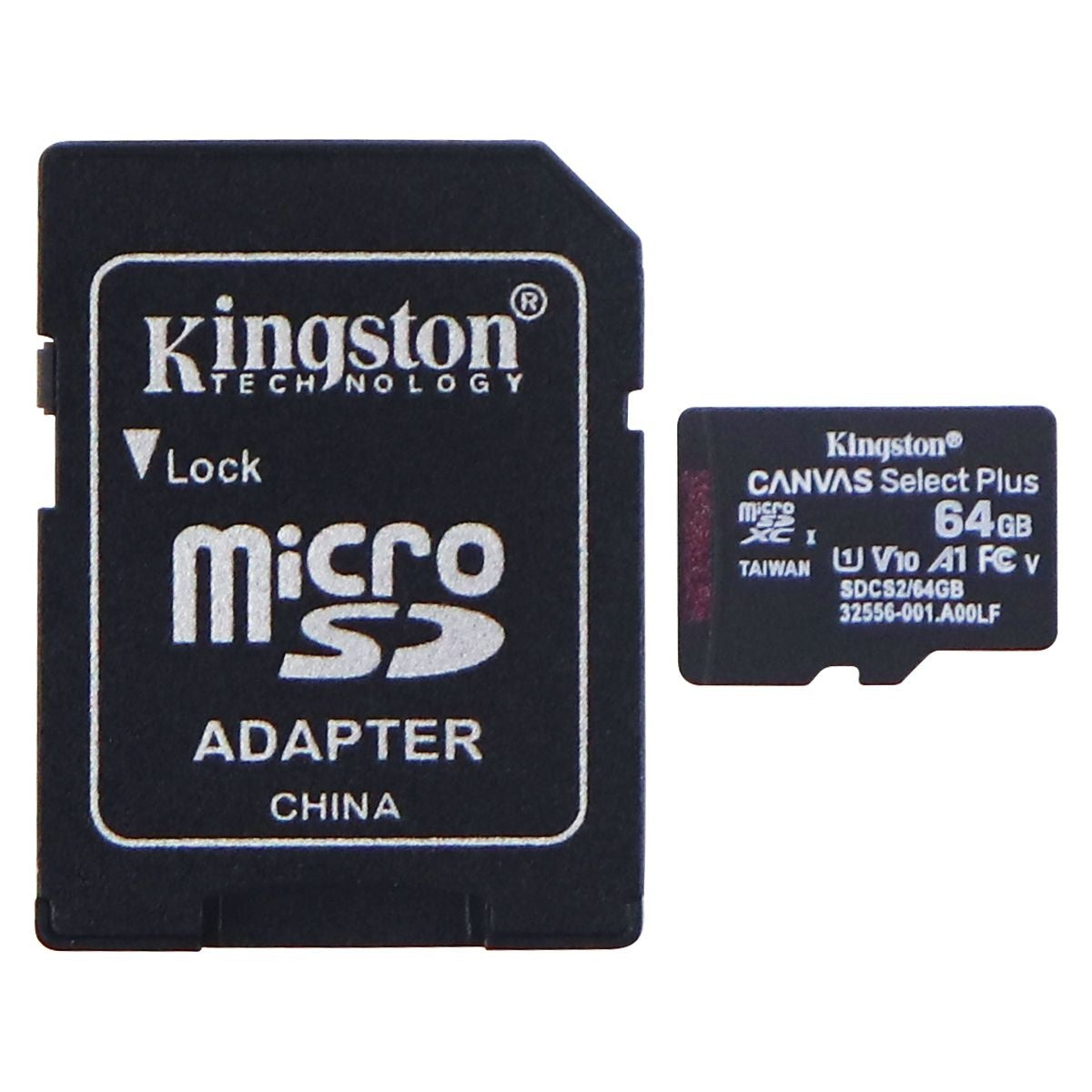Kingston 64GB microSDHC Canvas Select Plus 100MB/s A1 Class 10 UHS-I Memory Card Digital Camera - Memory Cards Kingston    - Simple Cell Bulk Wholesale Pricing - USA Seller