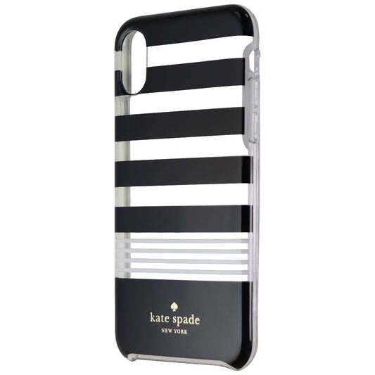Kate Spade Protective Hardshell Case for iPhone X - Black/White Multi Stripe Cell Phone - Cases, Covers & Skins Kate Spade    - Simple Cell Bulk Wholesale Pricing - USA Seller