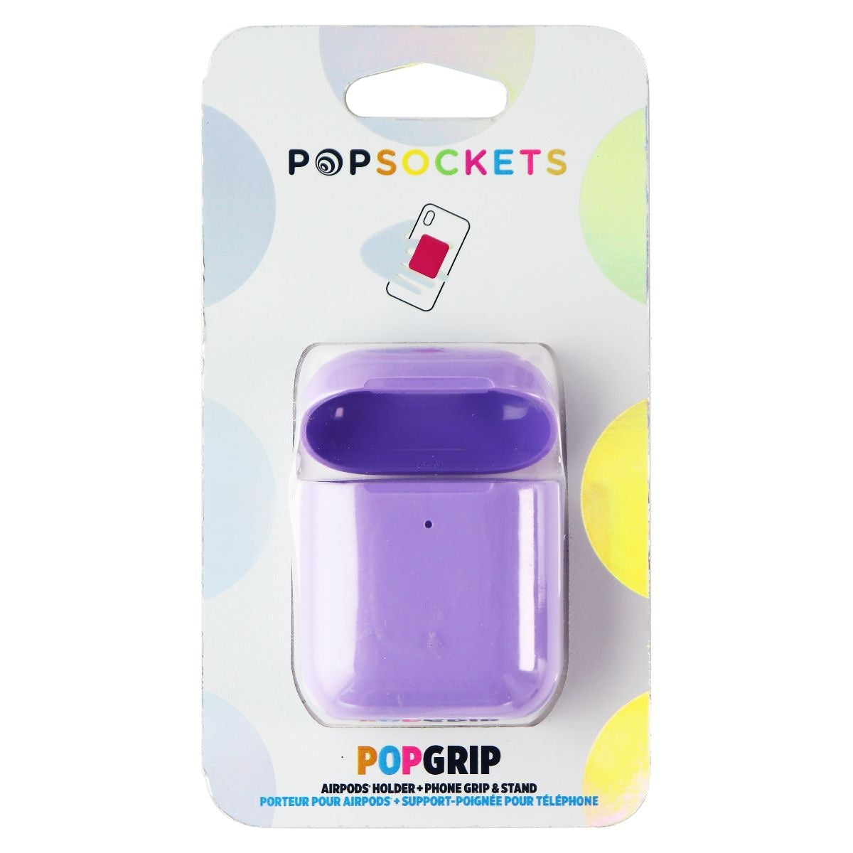 PopSockets PopGrip Series Airpods Holder + Phone Grip/Stand - Iris Purple Cell Phone - Cases, Covers & Skins PopSockets    - Simple Cell Bulk Wholesale Pricing - USA Seller