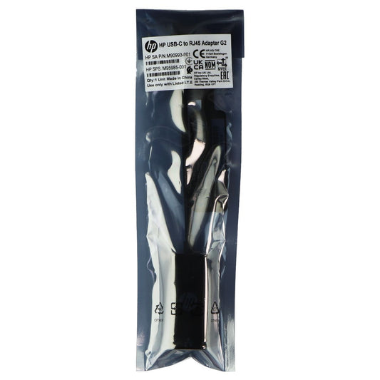HP USB C to Gigabit RJ45 Adapter G2 - Black (M95985-001 / M90993-001) Computer/Network - USB Cables, Hubs & Adapters HP    - Simple Cell Bulk Wholesale Pricing - USA Seller