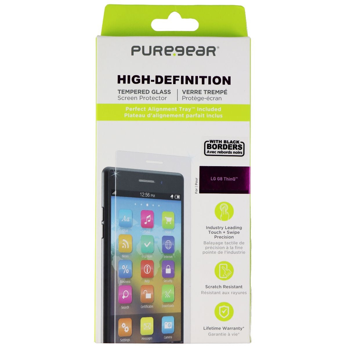 PureGear High-Definition Tempered Glass Screen Protector for LG G8 ThinQ - Clear Cell Phone - Screen Protectors PureGear    - Simple Cell Bulk Wholesale Pricing - USA Seller