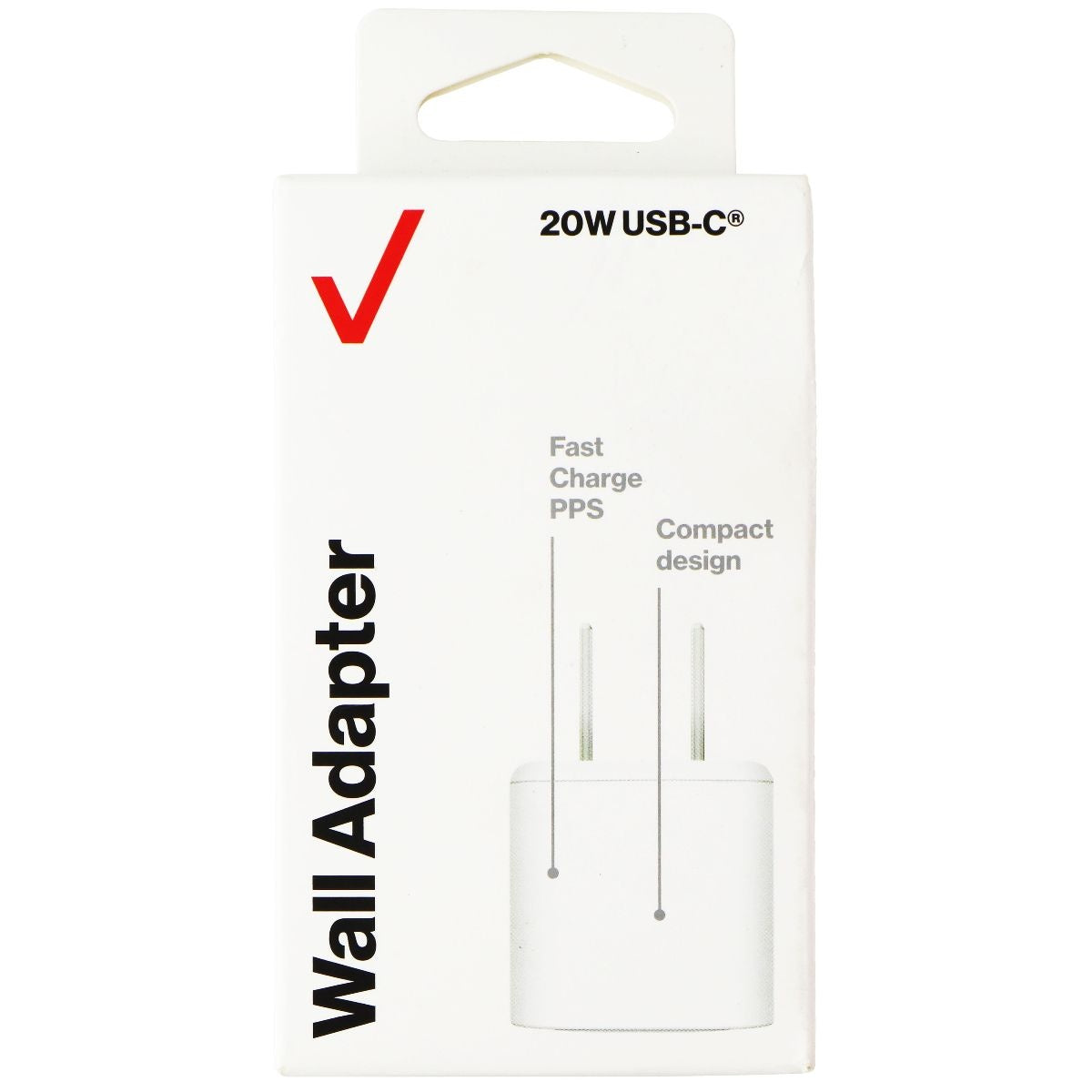 Verizon 20W USB-C Wall Adapter - White Cell Phone - Chargers & Cradles Verizon    - Simple Cell Bulk Wholesale Pricing - USA Seller