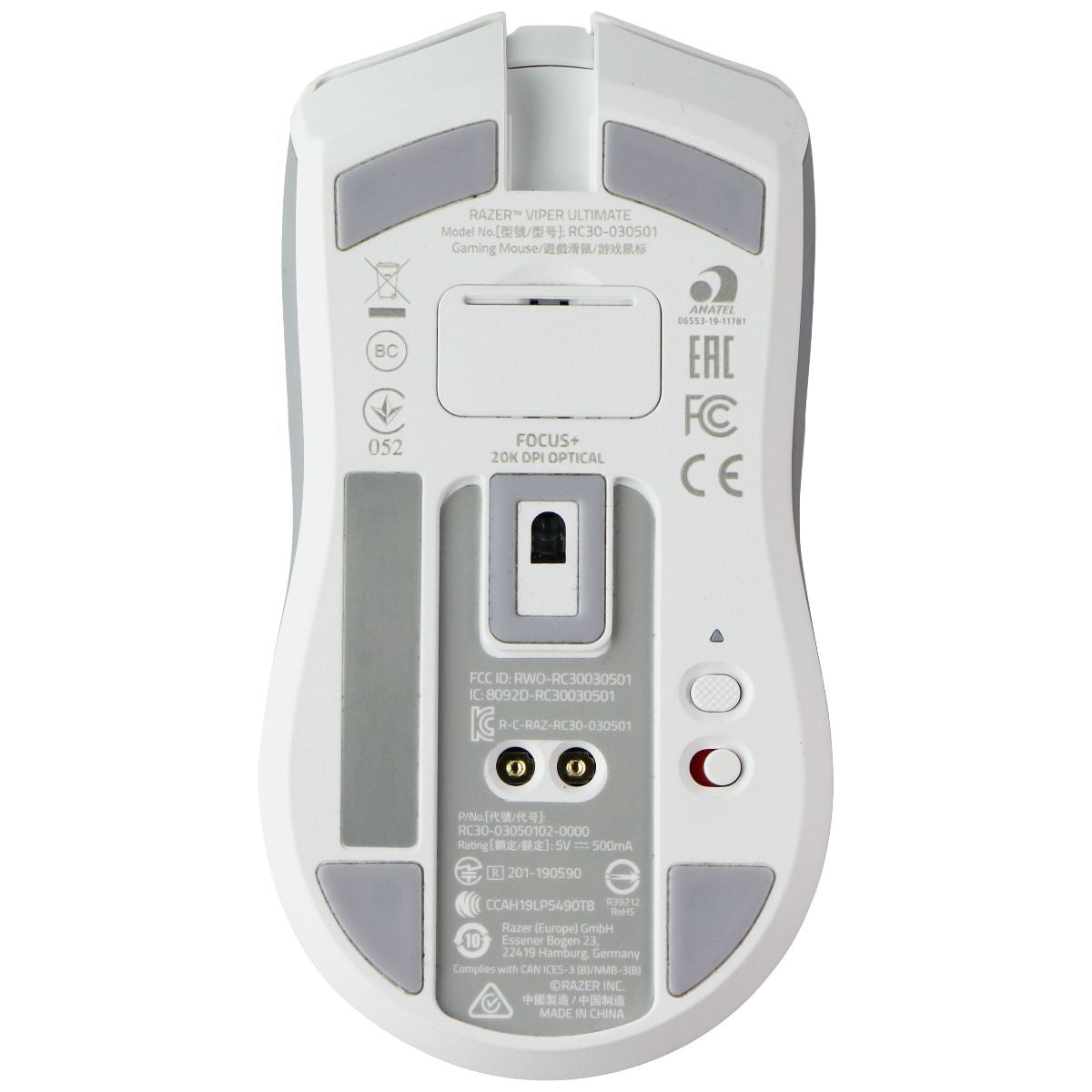 Razer Viper Ultimate Lightweight Wireless Mouse - Mercury White Keyboards/Mice - Mice, Trackballs & Touchpads Razer    - Simple Cell Bulk Wholesale Pricing - USA Seller