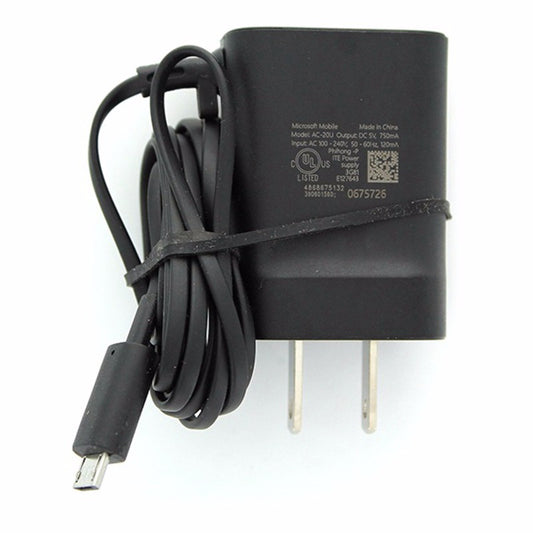 OEM Microsoft Micro USB Wall Charger AC-20U Black Cell Phone - Chargers & Cradles Microsoft    - Simple Cell Bulk Wholesale Pricing - USA Seller