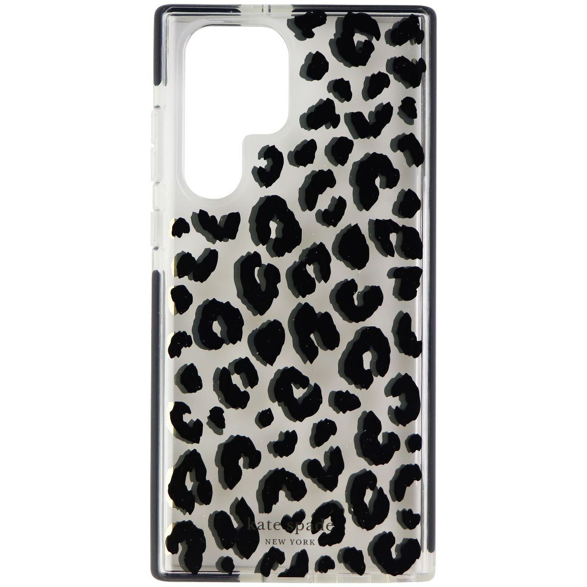 Kate Spade Defensive Hardshell Case for Galaxy S22 Ultra - City Leopard Black Cell Phone - Cases, Covers & Skins Kate Spade    - Simple Cell Bulk Wholesale Pricing - USA Seller