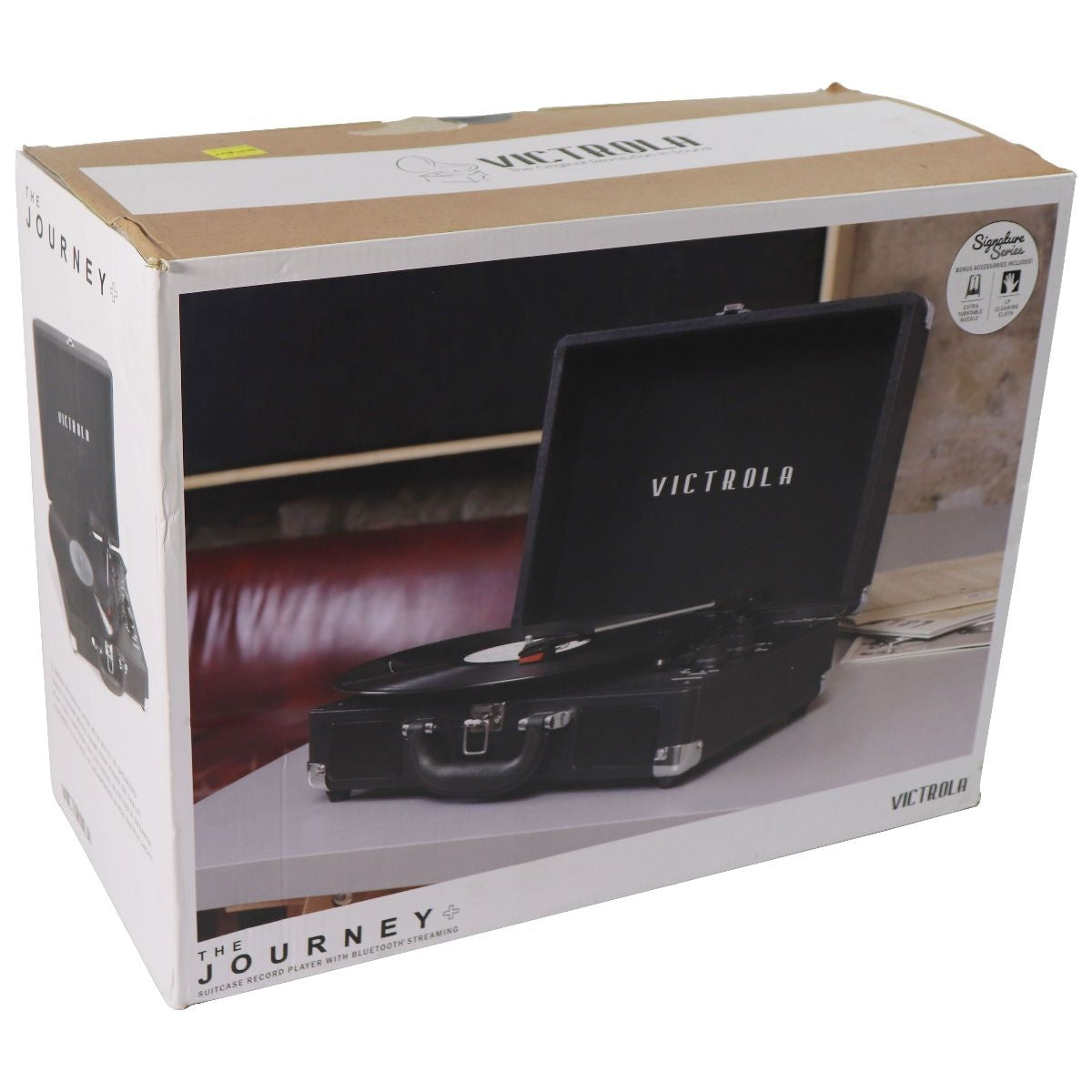 Victrola 3-Speed Suitcase Record Player with Bluetooth Streaming - Black Home Audio Stereos, Components - Record Players/Home Turntables Victrola    - Simple Cell Bulk Wholesale Pricing - USA Seller