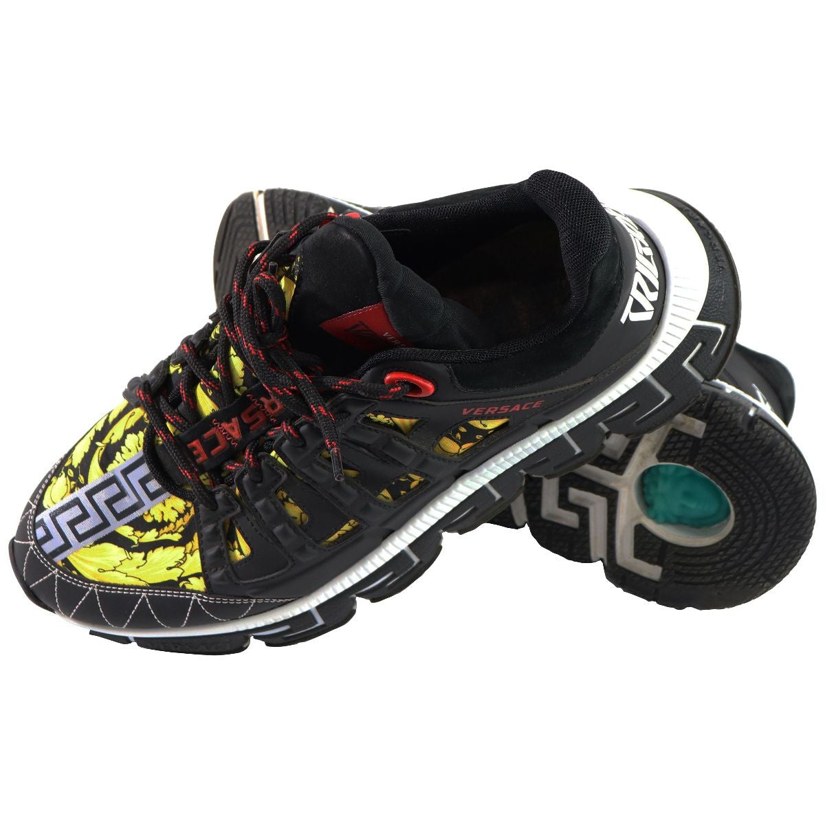 Versace Trigreca Barocco Print Black Mens (EU 43.5 / US 10.5) Sneakers Other Sporting Goods Versace    - Simple Cell Bulk Wholesale Pricing - USA Seller